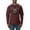 Maroon, variant on Bull Dog, Spiked Collar, and Headphones Animal Lover Mens Long Sleeve Shirt