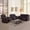 Chocolate Brown, variant on Ainehome3 Pieces Faux Leather Reclining Configurable Living Room Set