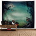 thumbnail image 2 of Tapiz de Halloween, Calabazas del Bosque, Árbol Espeluznante, Telaraña, Tapices con Tema de Terror, Tapices de Pared, Dormitorio, Sala de Estar, Dormitorio, 73 x 95 CM, 2 of 4