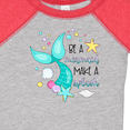 thumbnail image 4 of Inktastic Be a Mermaid Make a Splash Blue Mermaid Tail Boys or Girls Baby Bodysuit, 4 of 5