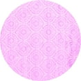 thumbnail image 1 of Ahgly Company Indoor Round Abstract Pink Contemporary Area Rugs, 7' Round, 1 of 4