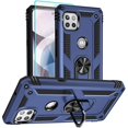 thumbnail image 1 of wonima11 for Motorola One 5G Ace Phone Case, Moto One 5G Ace Case with HD Screen Protector, [Military Grade 16ft. Drop Tested] Ring Shockproof Protective Phone Case for Motorola One 5G UW Ace,Blue, 1 of 1