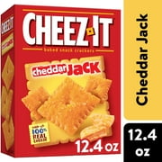 Cheez-It Cheddar Jack Cheese Crackers, Baked Snack Crackers, 12.4 oz