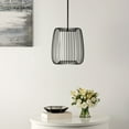 thumbnail image 6 of SAFAVIEH Yumi LED Oil Rubbed Bronze Iron Pendant Light with 100% White Cotton Shade, 6 of 8