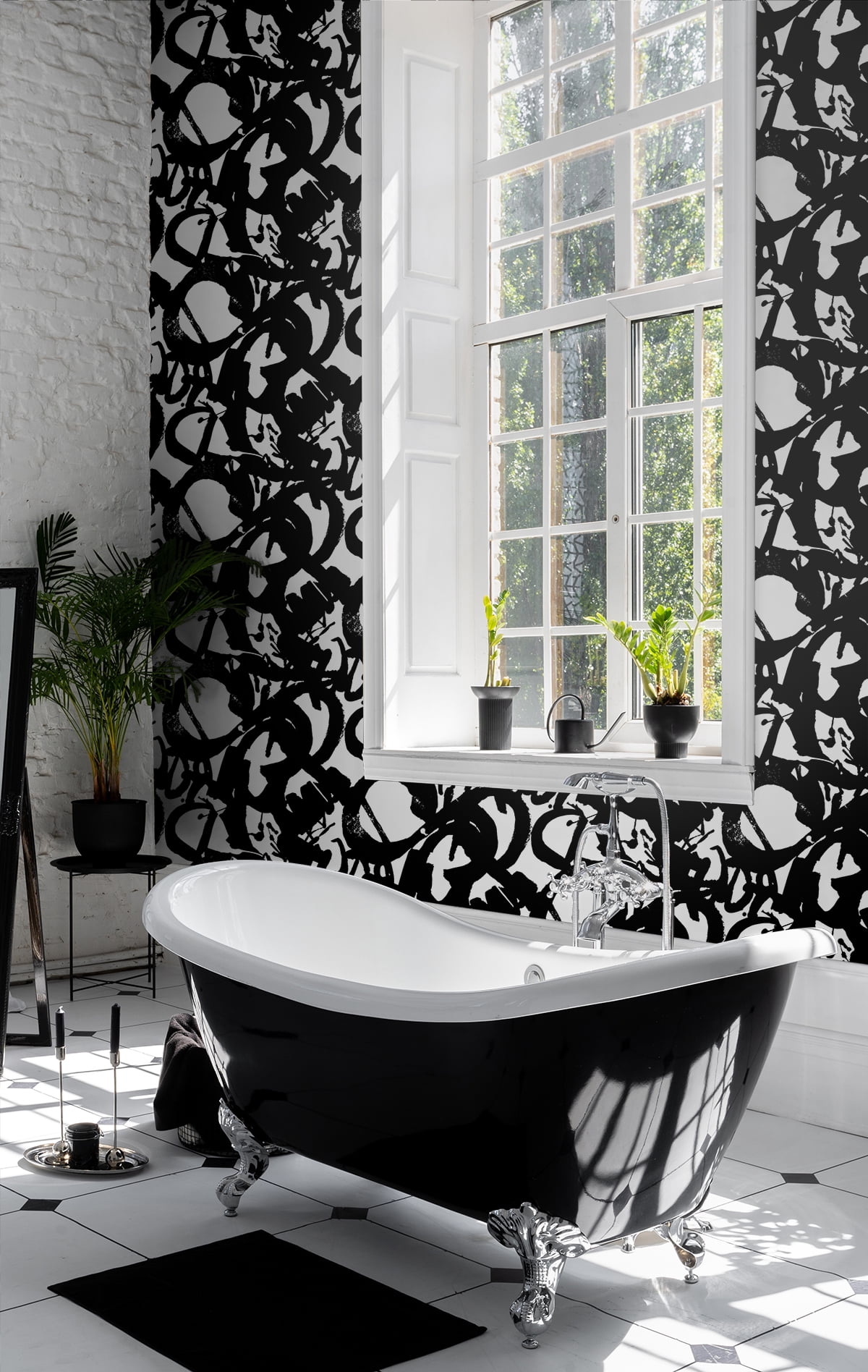 NextWall  Inkblot Peel and Stick Wallpaper - 20.5 in. W x 18 ft. L