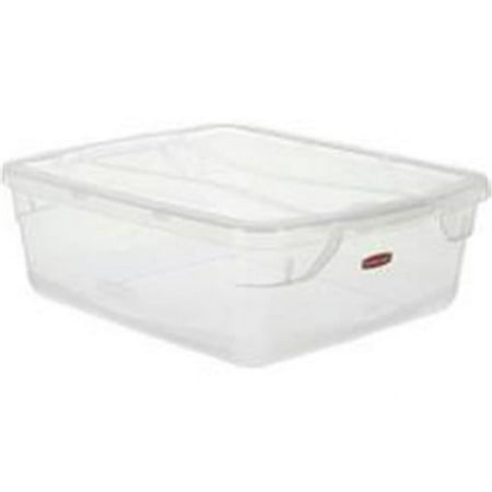 Clever Store Snap-Lid Container, 13 3/8 x 16 7/8 x 5 3/8, 15 qt, Clear RUB3Q24CLE