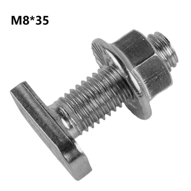 Vis à Tête de Marteau en Acier Inoxydable 304 avec Écrous à Bride M8 (Lot de 20) DIN 6923