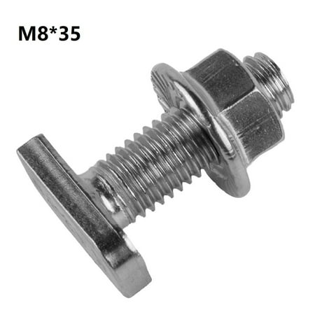 

Coconut Ok 304 Stainless Steel Hammer Head Screws with Flange Nuts M8 (Pack Of 20) Din 6923 M8*35