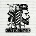 thumbnail image 4 of Craftnamesign Custom Barber Shop Metal Sign LED Light, Hairdresser Name Sign, Hairstylist Gifts, 4 of 5