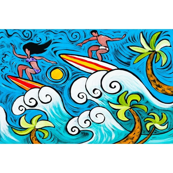 Surf's Up by Ben Mann Poster Print