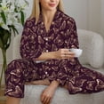 thumbnail image 6 of Daiia Beautiful Purple Butterflies for Women's Long-Sleeved Pajama Set – Soft & Comfortable Sleepwear Button-Up Pajamas Cozy Lounge Wear-X-Large, 6 of 7