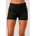 thumbnail image 5 of Pillowy Soft Fold Over Waist Shorts - Black, 5 of 8