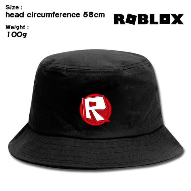 ROBLOX-Sombrero de pescador con estampado de dibujos animados para hombre y mujer, protector solar informal para exteriores, sombrilla, literatura y arte japoneses, combina con todo
