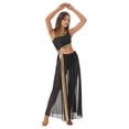 thumbnail image 3 of YEAHDOR Womens Single Strap Leotard Dance Costume Lyrical Contemporary Dance Dress, 3 of 7