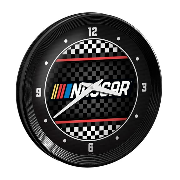 NASCAR 15" Ribbed Frame Wall Clock