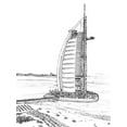 thumbnail image 2 of Wang, Melissa 19x24 White Modern Wood Framed Museum Art Print Titled - Dubai in Black and White I, 2 of 4
