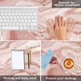 thumbnail image 4 of Liquid Marble Desk Mat,Abstract Marble with Gold Splatter Gaming Mouse Pad,Large Non-Slip Rubber Base Mousepad with Stitched Edges,Waterproof Mouse Mat Desk Pad for Office Game Home 35.4x15.75 in, 4 of 5