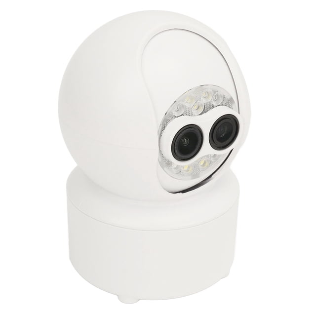 Cámara De Seguridad De Doble Lente, Grabación En Bucle De Detección De Movimiento De Cámara Doméstica ABS 1080p HD Wifi Para Interiores