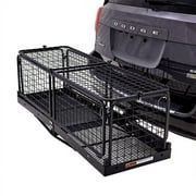 Elevate Outdoor Steel Cargo Carrier with Folding Sides and Top