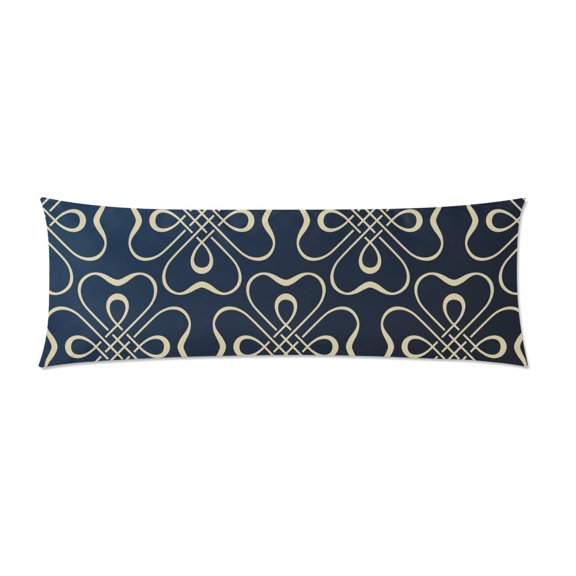 MKHERT Dark Blue Pattern Body Pillow Pillowcase Pillow Protector Cushion Cover 20x60 Inch