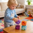 thumbnail image 4 of Ice Cube Squishy Toys, Fidget Cubes Swirling Color Squish Balls Sensory Toys Stress Ball for Ages 3+, Birthday Gifts Party Favors Easter Holiday Gifts, 4 of 4