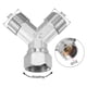 thumbnail image 3 of Conector de tubo G1/2 1 hembra a 2 machos forma Y 3 vías adaptador de manguera de cobre niquelado, 3 of 6