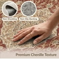 thumbnail image 6 of ODIKA 8'x10' Washable Area Rug Vintage Inspired Medallion With Floral Scroll And Border Boho Flowing Dynamic for Dining Room, Large Office, Lounge, Non-Slip Chair-Friendly Mat, 6 of 7