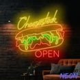 thumbnail image 5 of Handmadetneonsign Cheesesteak Open Neon Sign, Sandwich Led Sign, Fast Food Neon Light Wall Decor 94905, 5 of 5