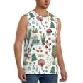 thumbnail image 2 of Haiem Men's Frog and Forest Plants Print Tank Tops Summer Sleeveless Cut Off Workout T-Shirts Fitness Vest Athletic Undershirts-X-Large, 2 of 8