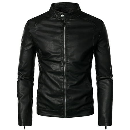 HOMBOM Leather Jacket For Men 