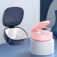 thumbnail image 3 of Caja de almacenamiento para dentaduras postizas, caja portátil para remojar los dientes, corrector invisible, retenedor, caja de limpieza y limpieza, 3 of 5