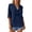 Navy, variant on Womens Tops Long Sleeve Casual Loose Fit Shirt Relaxed Blouse Spring Summer Outfits Top Basic Tees L