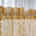 thumbnail image 2 of Rustic Crochet Curtains Valance for Kitchen Cotton Lace Curtains for Window Farmhouse Curtains for Coffee Decor Hollow Sheer Curtain Tiers, 2 of 6