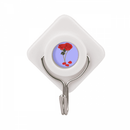 

May Yellow Rose Valentines Day Adhesive Wall Hooks Hanging Self Sticky