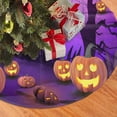 thumbnail image 3 of Halloween Pumpkin Moon Christmas Tree Skirts 36", Xmas Tree Cloth Mats Trees Skirts for Decor Gift, Home Decoration, 3 of 6