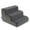 Grey & Charcoal, variant on Dubb Pet Steps - Orthopedic Foam Pet Stairs with Sherpa Cover - 4 Stairs, Grey & Charcoal