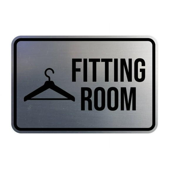Classic Framed Fitting Room Sign (Navy Blue / White) - Large