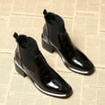 thumbnail image 4 of Wowcloth Patent Leather Boots for Women – Easy Slip-On Design with British-Inspired Style for Casual Outings, 4 of 9