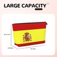 thumbnail image 3 of Spanish Flag Travel Handbag Leather Purse Organizer Tidy Bag Purse Toiletry Clutch For Women, 3 of 7