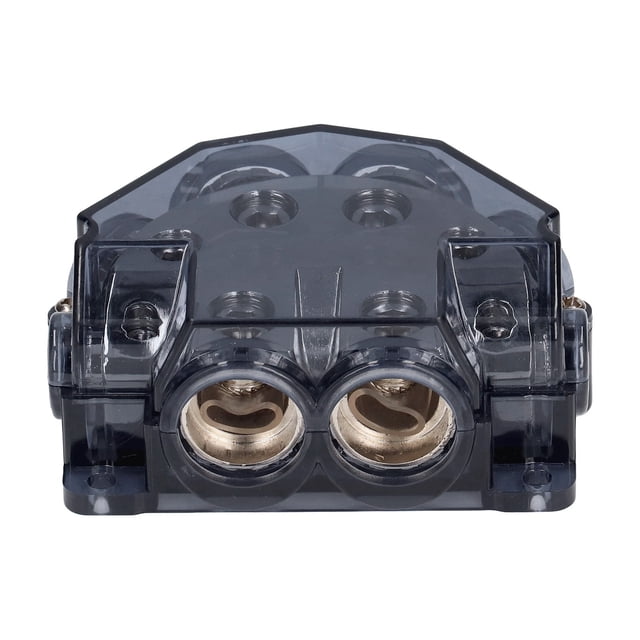 Divisor de cable de tierra del bloque de distribución de fusibles de potencia de 6 vías calibre 0 en salida de calibre 2/4/8 para amplificador de audio para automóvil