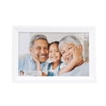 thumbnail image 2 of Onn 10.1" WiFi Digital Photo Frame with 16GB Storage with App, Android 11, Photo & Video Sharing, Ambient Lighting - White, 2 of 9