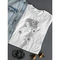 thumbnail image 3 of Beautiful Floral Lady, Butterfly T-Shirt Women -Image by Shutterstock, Female XX-Large, 3 of 4