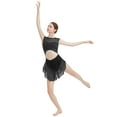 thumbnail image 5 of IBTOM CASTLE Women Lyrical Dance Dress Tank Bodysuit Cut Out Front Ballet Leotard Morden Contemporary Dancewear XL Black, 5 of 8