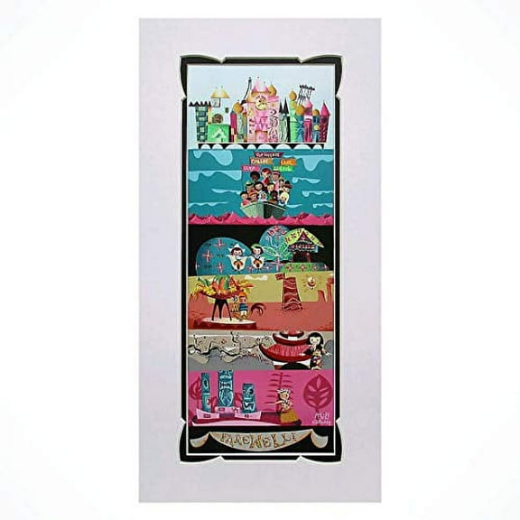 Disney Artist Print Childhood Tribute Mcbiff Small World Art 10 x 20