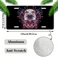 thumbnail image 2 of 1 Pcs 2D Flat License Plate Covers & Frames, Eagle with American For Decorative Front, Waterproof For Decoration Aluminum License Plate Covers & Frames Cover For Men Women, 12" X 6", 2 of 7