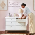 thumbnail image 4 of Little Seeds Laurel 6-Drawer Dresser , White/Acorn, 4 of 15