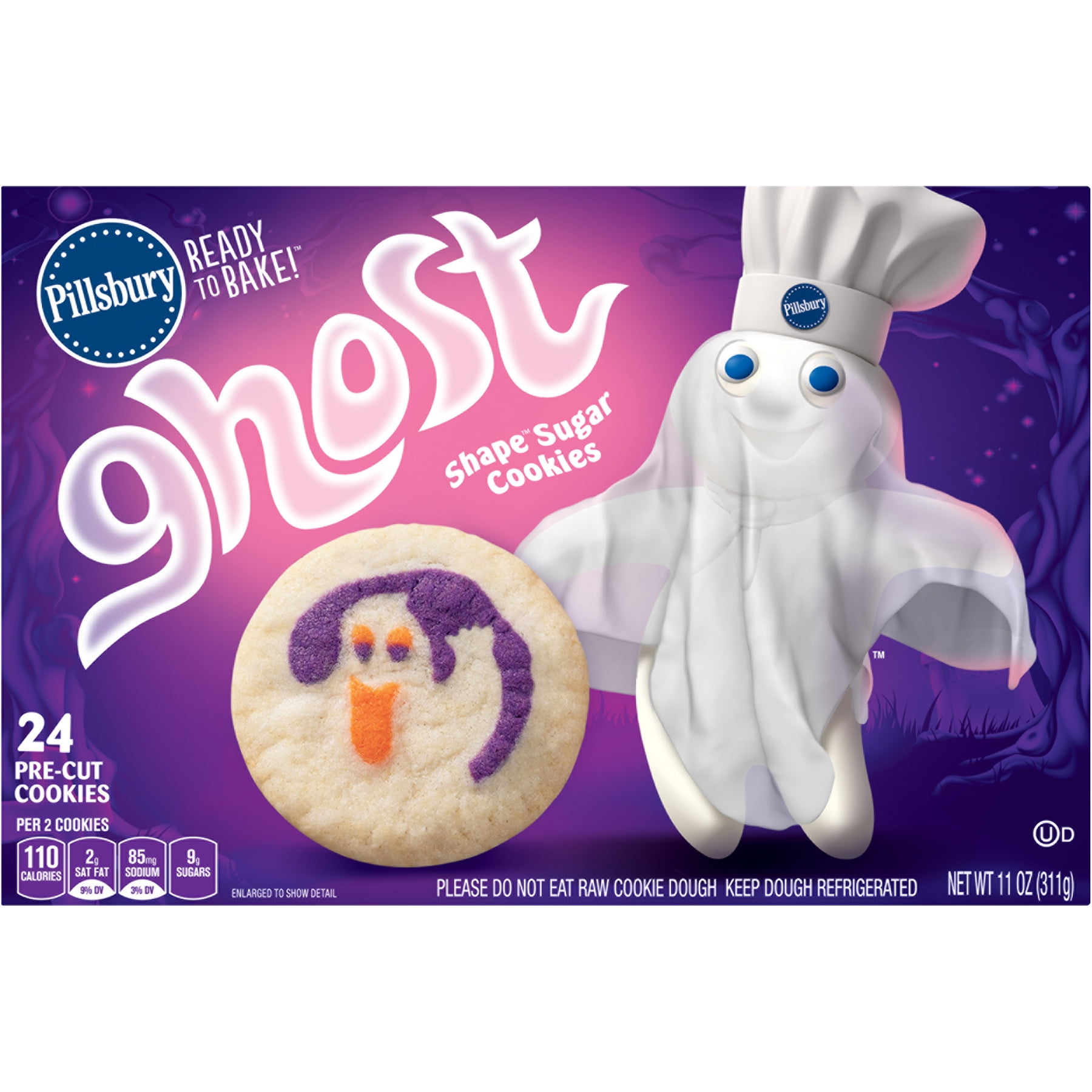 Pillsbury Ready to Bake!™ Ghost Shape® Sugar Cookies, 11.0 OZ - Walmart.com - Walmart.com