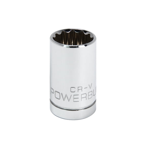 Powerbuilt 1/2 Inch Drive x 16 MM 12 Point Shallow Socket - 642014