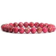 thumbnail image 1 of Rose Sea Sediment Jasper Gemstone 8mm Round Beads Stretch Bracelet 7 Inch Unisex, 1 of 1