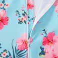 thumbnail image 6 of Hicidod Girls One Piece Swimsuits Long Sleeve Swimwear Upf50+ Kids Floral Printed Zipper Sun Protection Surfing Bathing Suits Sizes 4-12Y, 6 of 9